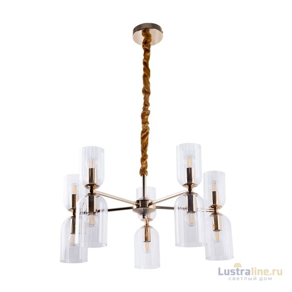 Подвесная люстра Arte Lamp Charm A1623LM-10GO Подвесная люстра Arte Lamp Charm A1623LM-10GO