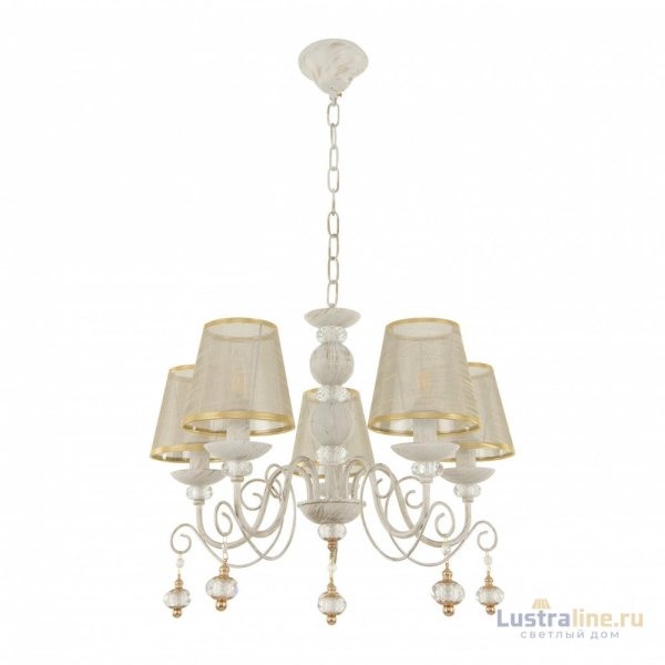 Подвесная люстра Arte Milano 347620/5 WT+G Подвесная люстра Arte Milano 347620/5 WT+G