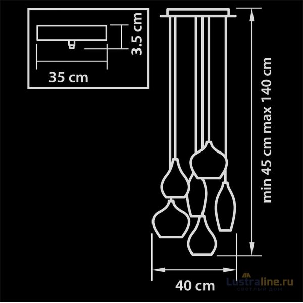 Подвесная люстра Lightstar Pentola 803060 Подвесная люстра Lightstar Pentola 803060
