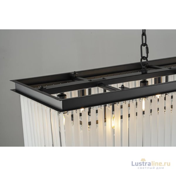 Подвесная люстра Delight Collection 1920s Odeon KR0387P-10C/P black/frost