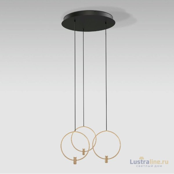 Подвесная люстра Eurosvet Layla 50257/3 LED черный/ латунь a065629 Подвесная люстра Eurosvet Layla 50257/3 LED черный/ латунь a065629