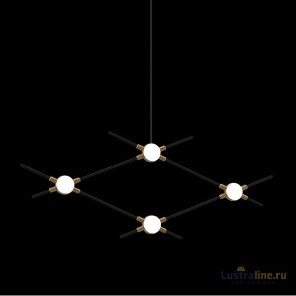 Подвесная люстра DeLight Collection Molecular MD18001067-4A black/gold Подвесная люстра DeLight Collection Molecular MD18001067-4A black/gold