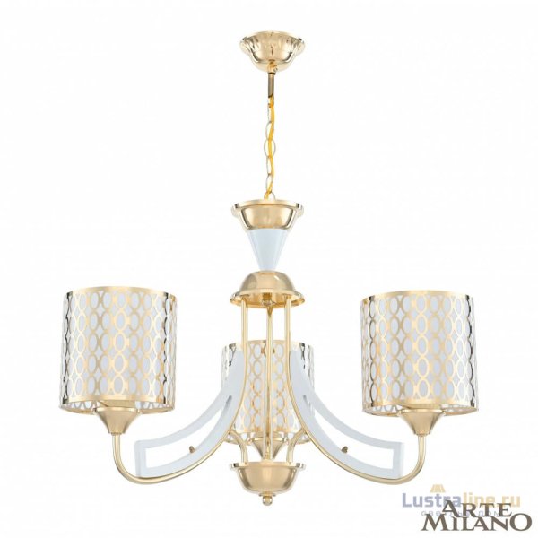 Подвесная люстра Arte Milano Florentia-3387 303387/3 Wh/Gd Подвесная люстра Arte Milano Florentia-3387 303387/3 Wh/Gd