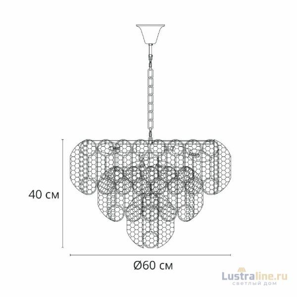 Подвесная люстра Arte Lamp Evelyn A4073LM-12PB