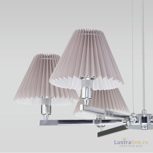 Подвесная люстра Eurosvet Peony 60136/6 хром/серый Подвесная люстра Eurosvet Peony 60136/6 хром/серый