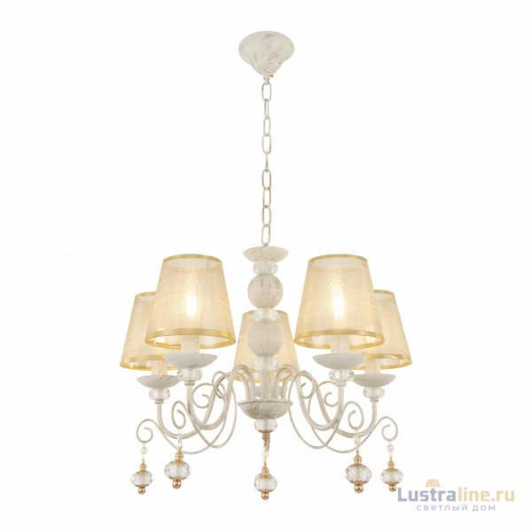 Подвесная люстра Arte Milano 347620/5 WT+G Подвесная люстра Arte Milano 347620/5 WT+G