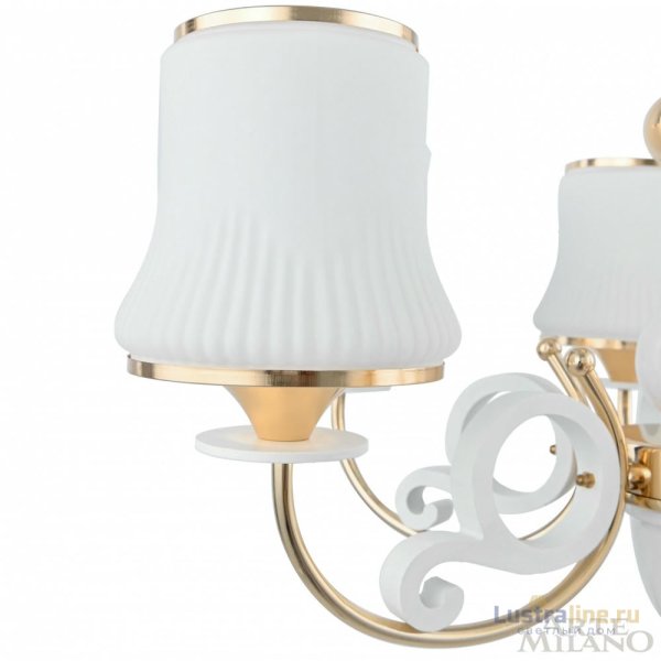 Подвесная люстра Arte Milano Florentia-1097 301097/6 Wh/Gd Подвесная люстра Arte Milano Florentia-1097 301097/6 Wh/Gd
