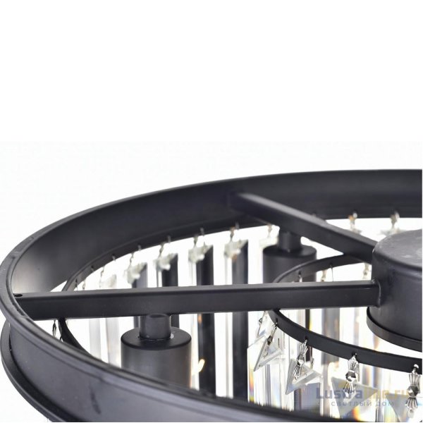 Подвесная люстра Delight Collection 1920s Odeon KR0387P-6 black/clear Подвесная люстра Delight Collection 1920s Odeon KR0387P-6 black/clear