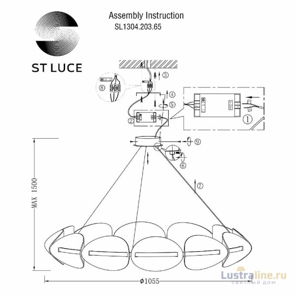 Подвесная люстра ST Luce Etoile SL1304.203.65