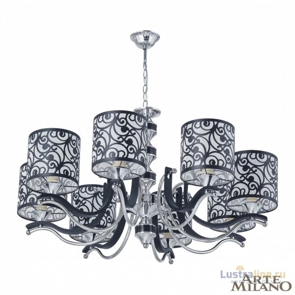 Подвесная люстра Arte Milano Florentia-4957 304957/8 Bk/Ni Подвесная люстра Arte Milano Florentia-4957 304957/8 Bk/Ni