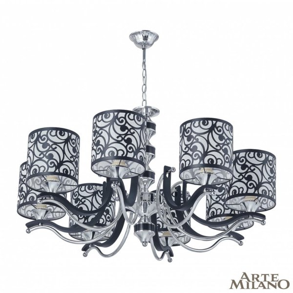 Подвесная люстра Arte Milano Florentia-4957 304957/8 Bk/Ni