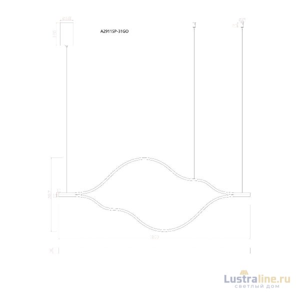 Подвесная люстра Arte Lamp Odyssey A2911SP-31GO Подвесная люстра Arte Lamp Odyssey A2911SP-31GO