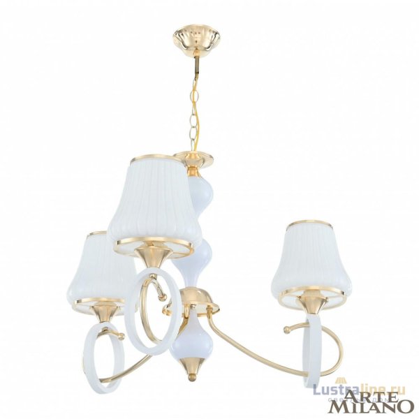Подвесная люстра Arte Milano Florentia-2387 302387/3 Wh/Gd Подвесная люстра Arte Milano Florentia-2387 302387/3 Wh/Gd