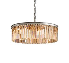 Подвесная люстра Delight Collection 1920s Odeon KR0387P-10B chrome/amber