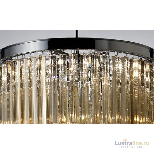Подвесная люстра Delight Collection 1920s Odeon KR0387P-10B chrome/amber