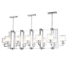 Подвесная люстра Crystal Lux NICOLAS SP12 L1600 NICKEL/WHITE