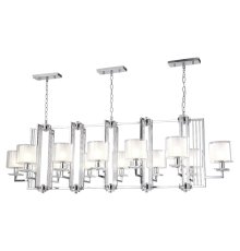Подвесная люстра Crystal Lux NICOLAS SP12 L1600 NICKEL/WHITE