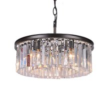 Подвесная люстра Delight Collection 1920s Odeon KR0387P-6B/P black/clear