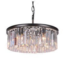 Подвесная люстра Delight Collection 1920s Odeon KR0387P-6B/P black/clear