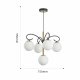 Подвесная люстра Arte Milano Neapolis 273808/4+1 BK/GD