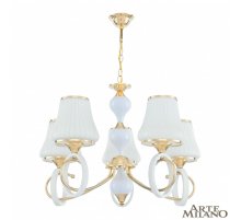Подвесная люстра Arte Milano Florentia-2387 302387/5 Wh/Gd