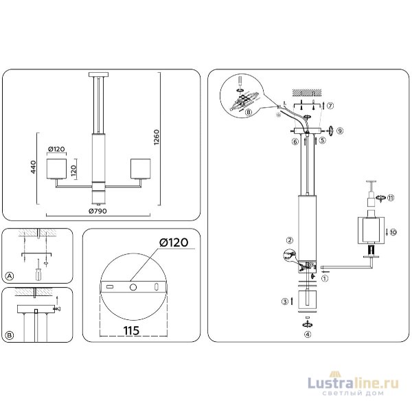 Подвесная люстра Ambrella Light High Light Heigh Light LH56003 Подвесная люстра Ambrella Light High Light Heigh Light LH56003