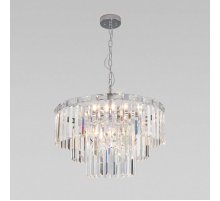 Подвесная люстра Eurosvet Elegante 10130/8 хром/прозрачный хрусталь Strotskis a060642