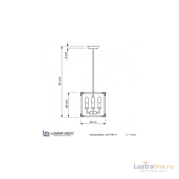 Подвесная люстра Lumina Deco Waldorf LDP 1140-4 BK+MD