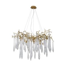 Подвесная люстра Crystal Lux Reina REINA SP8 D1000 GOLD PEARL