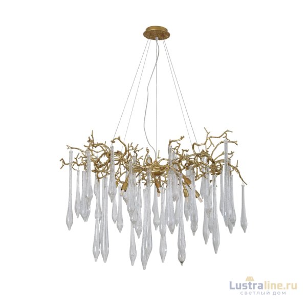 Подвесная люстра Crystal Lux Reina REINA SP8 D1000 GOLD PEARL