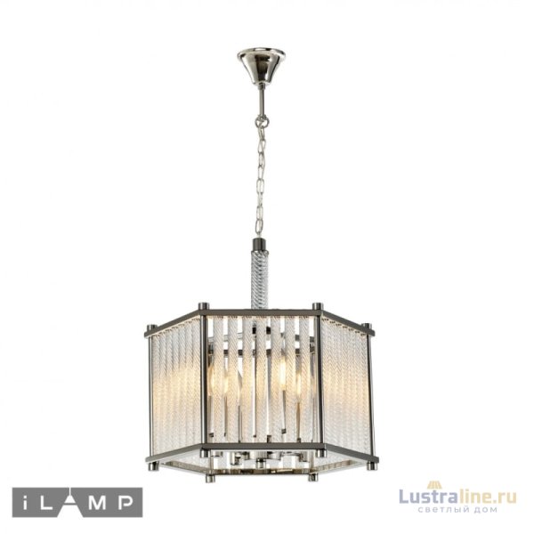 Подвесная люстра iLamp Rich P9509-4 Nickel