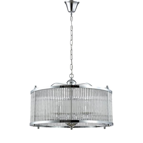 Подвесная люстра Crystal Lux Tadeo TADEO SP6 D600 CHROME/TRANSPARENTE