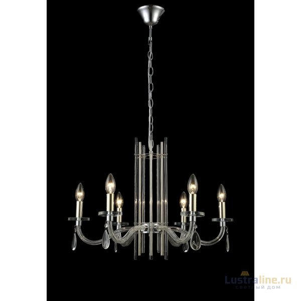 Подвесная люстра Crystal Lux AURELIO SP6 GOLD+CHROME/TRANSPARENT