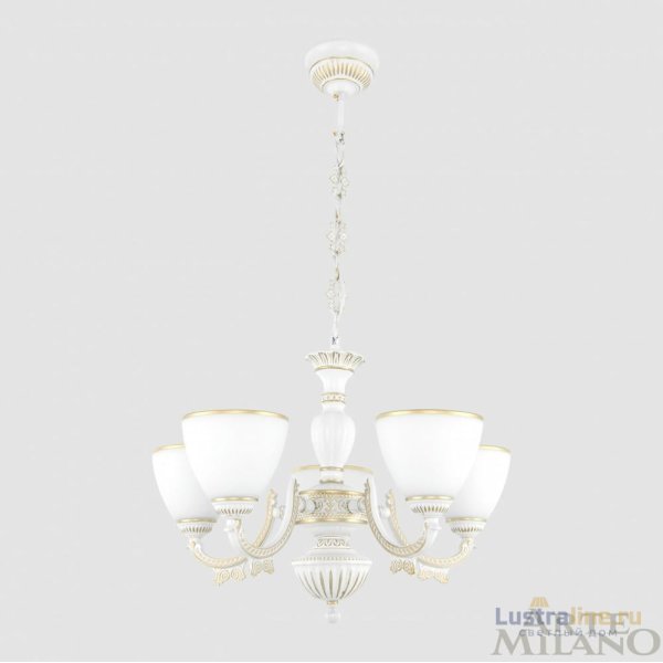 Подвесная люстра Arte Milano 342837/5 WT+G Подвесная люстра Arte Milano 342837/5 WT+G