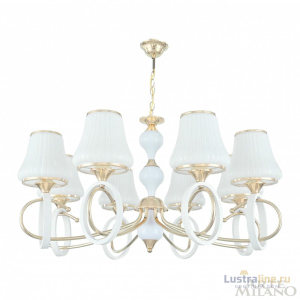 Подвесная люстра Arte Milano Florentia-2387 302387/8 Wh/Gd Подвесная люстра Arte Milano Florentia-2387 302387/8 Wh/Gd