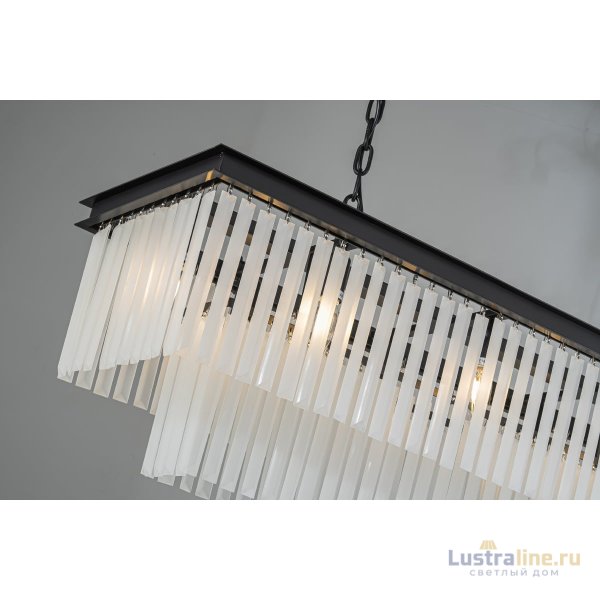 Подвесная люстра Delight Collection 1920s Odeon KR0387P-12C/P black/frost