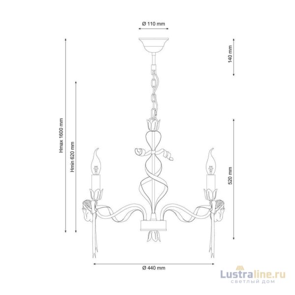 Подвесная люстра Lucia Tucci Angelo 147.3 Ivory