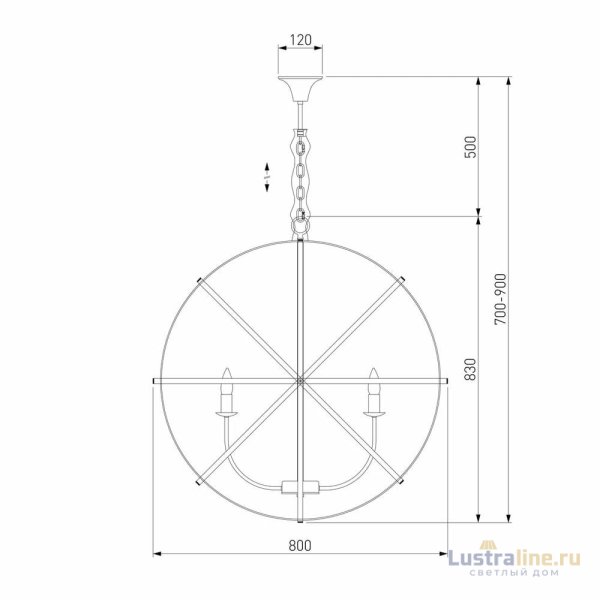 Подвесная люстра Eurosvet Santi 60139/8 золото Подвесная люстра Eurosvet Santi 60139/8 золото