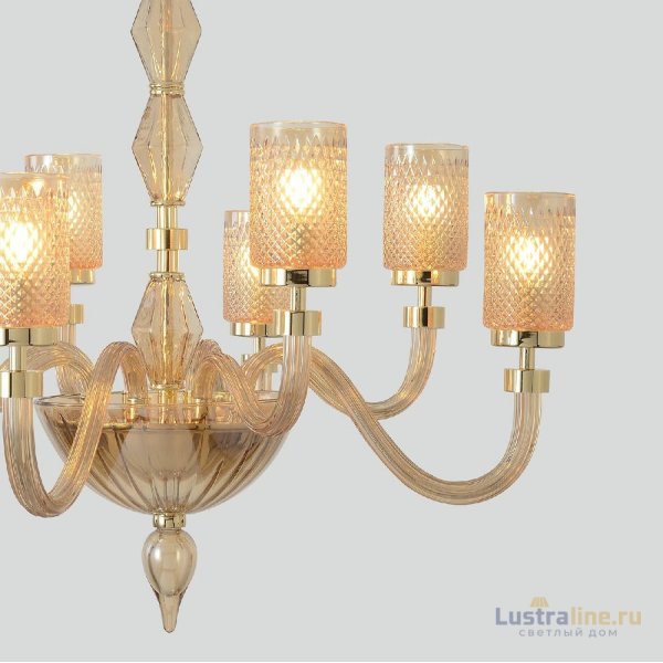 Подвесная люстра Crystal Lux SILVESTRO SP8 AMBER
