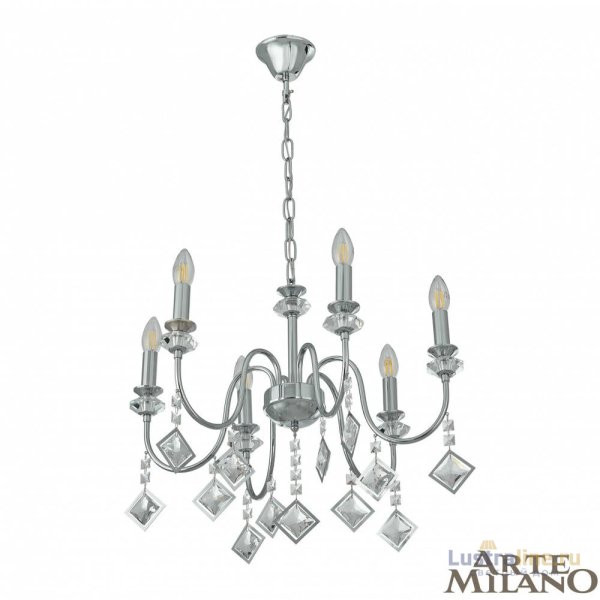 Подвесная люстра Arte Milano 342101/6 CR Подвесная люстра Arte Milano 342101/6 CR