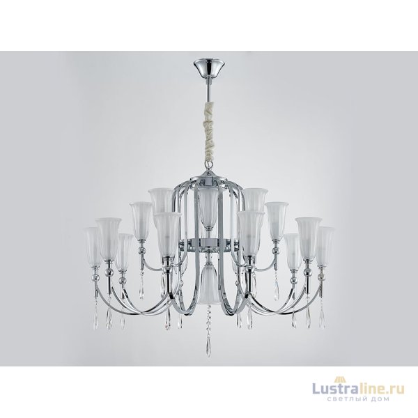 Подвесная люстра Newport 4800 4810+6/C chrome М0067684 Подвесная люстра Newport 4800 4810+6/C chrome М0067684