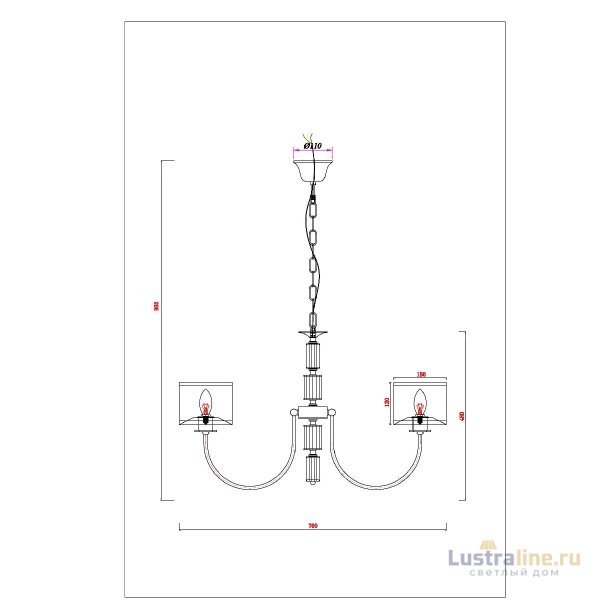 Подвесная люстра Arte Lamp Attore A4092LM-5CC Подвесная люстра Arte Lamp Attore A4092LM-5CC
