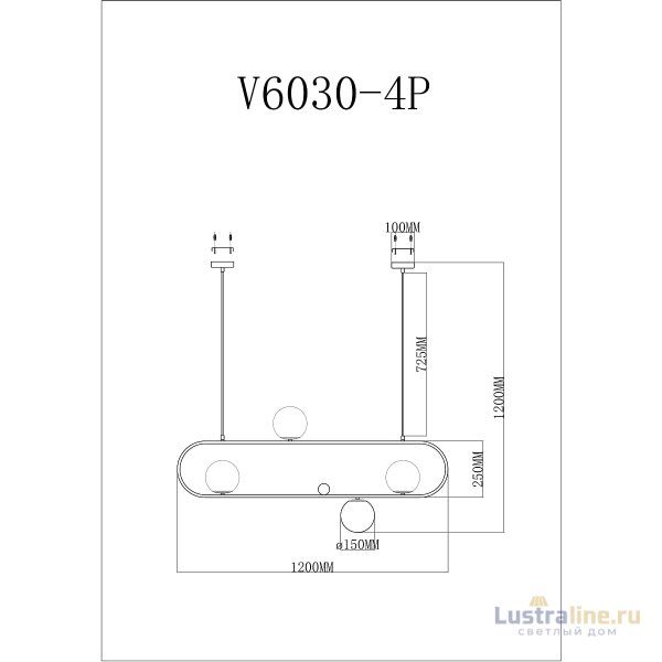 Подвесная люстра Moderli Miya V6030-4P