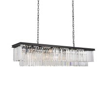 Подвесная люстра Delight Collection 1920s Odeon KR0387P-12C/P black/frost