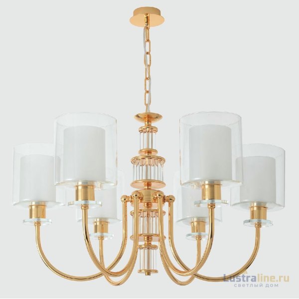 Подвесная люстра Crystal Lux ELENA SP6 GOLD