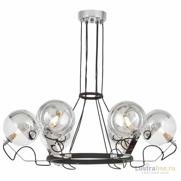 Подвесная люстра Lumina Deco LDP 9110-6 BK+CHR