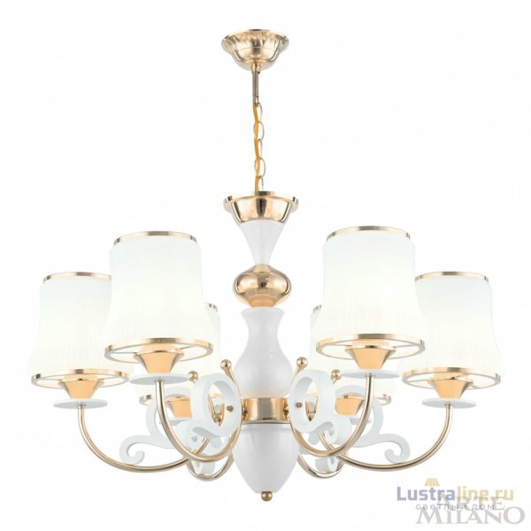 Подвесная люстра Arte Milano Florentia-1097 301097/6 Wh/Gd Подвесная люстра Arte Milano Florentia-1097 301097/6 Wh/Gd