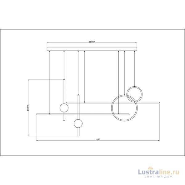 Подвесная люстра Arte Lamp Polaris A2610SP-85BK