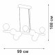 Подвесная люстра Vitaluce V4986-8/9S