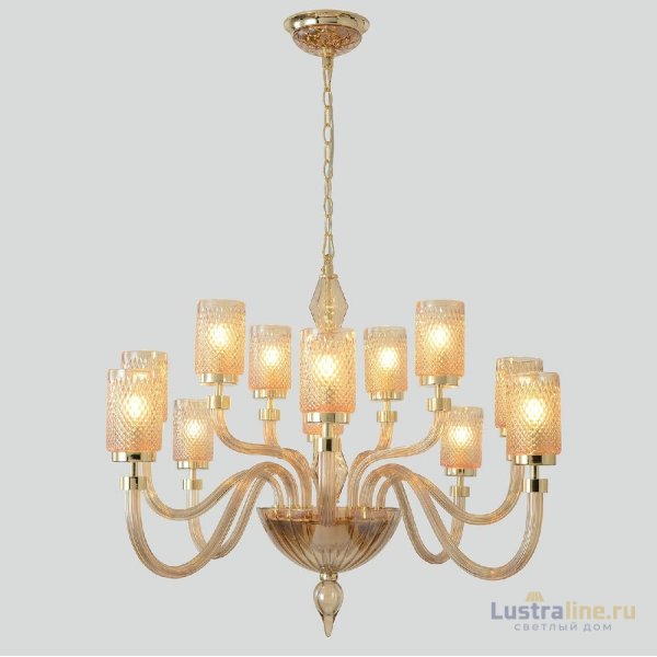 Подвесная люстра Crystal Lux SILVESTRO SP12 AMBER